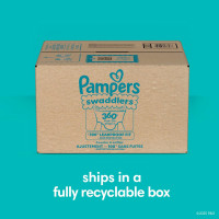 Pampers Diapers - Swaddlers 360° - Size 4, 132 Count, up to 100% Leakproof Comfy Dry Fit, Designed for Easy Changes, Pull On Baby Diaper (Packaging May Vary) Size 4 132