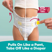 Pampers Diapers - Swaddlers 360° - Size 4, 132 Count, up to 100% Leakproof Comfy Dry Fit, Designed for Easy Changes, Pull On Baby Diaper (Packaging May Vary) Size 4 132