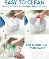 Veken 67oz/2L Pet Fountain, Automatic Cat Water Fountain Dog Water Dispenser with Replacement Filters for Cats, Dogs, Multiple Pets (Vivid Blue, Plastic)