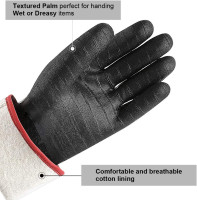 932°F Extreme Heat Resistant Gloves for Grill BBQ,Aillary Waterproof Long Sleeve Pit Grill Gloves for Fryer, Baking, Oven,Smoker,Fireproof, Oil Resistant Neoprene Coating(14-Inch )