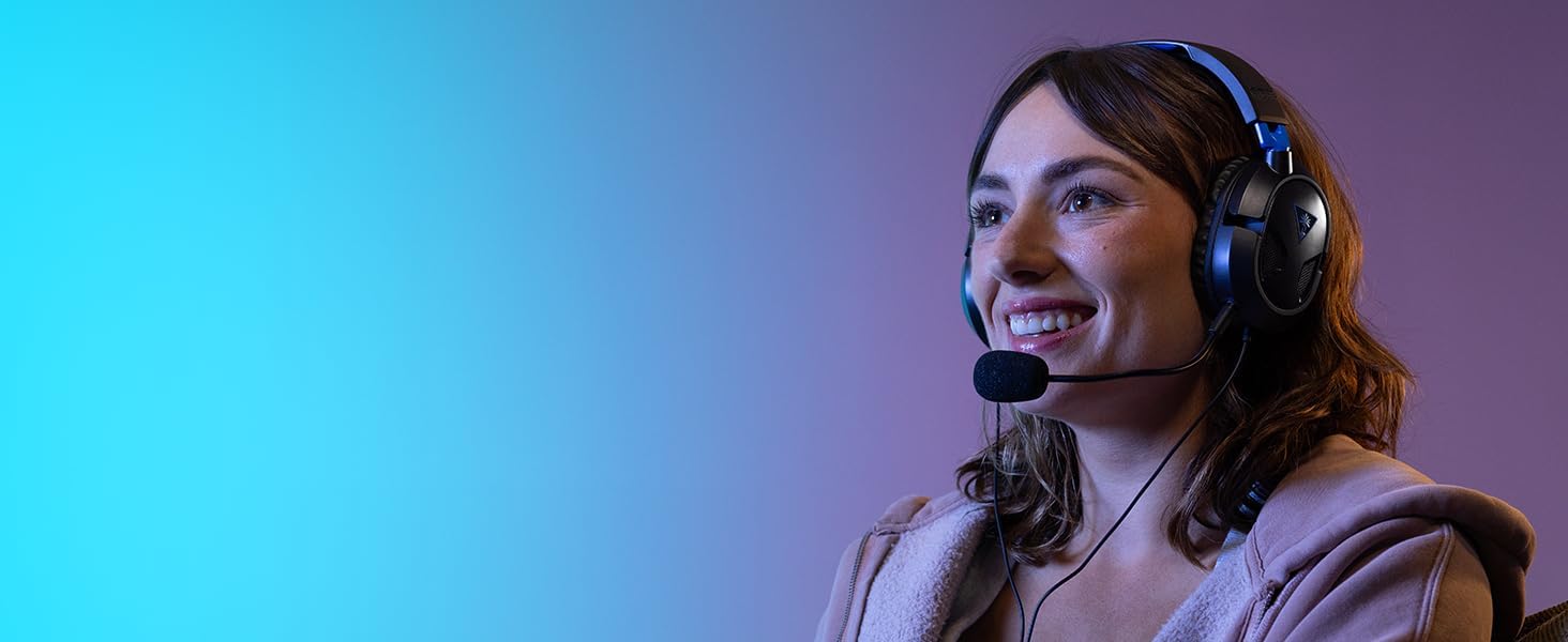 Turtle Beach Recon 50 PlayStation Gaming Headset - PS5, PS4, Xbox Series X, Xbox Series S, Xbox One, Mobile & PC with 3.5mm - Removable Mic, 40mm Speakers Black / Blue