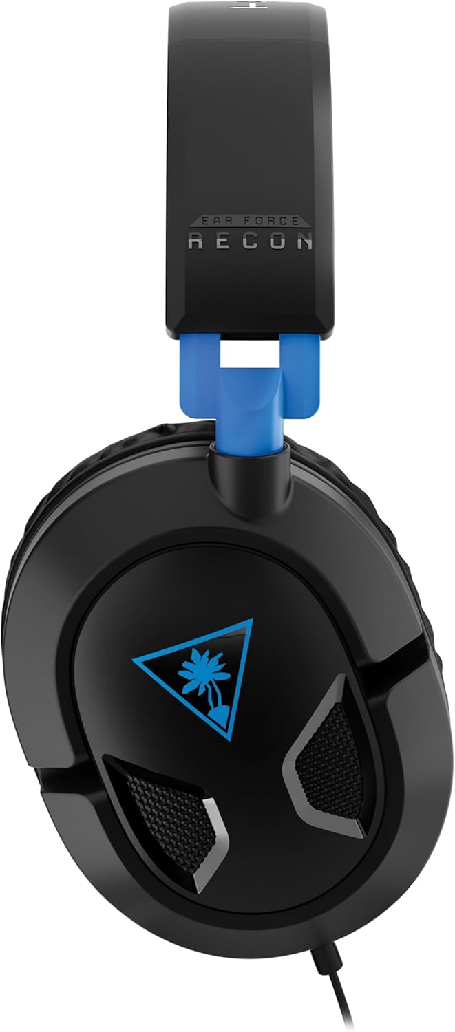 Turtle Beach Recon 50 PlayStation Gaming Headset - PS5, PS4, Xbox Series X, Xbox Series S, Xbox One, Mobile & PC with 3.5mm - Removable Mic, 40mm Speakers Black / Blue