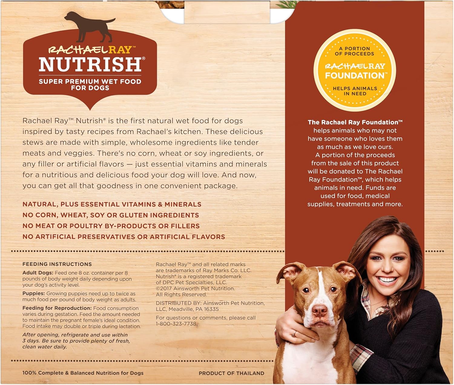 Nutrish Rachael Ray Premium Natural Wet Dog Food, Savory Favorites Variety Pack, 8 Ounce Tub (Pack of 6) Variety Pack 8 Ounce (Pack of 6)