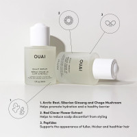 OUAI Scalp Serum - Balancing Hair Serum with Red Clover Extract, Siberian Ginseng and Peptides for Thicker and Fuller-Looking Hair - Paraben, Phthalate and Sulfate Free Scalp Care (2 Fl Oz) No Color 2 Ounce (Pack of 1)