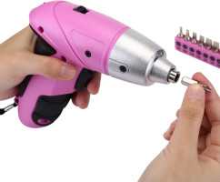 DEKOPRO Pink 98 Piece Tool Set,General Household Hand Tool Kit with Plastic Toolbox Storage Case