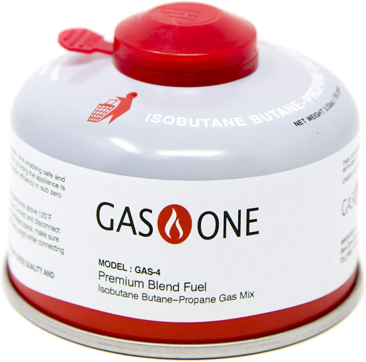 Gas One Camping Fuel Blend Isobutane Fuel Canister 100gram (6 Pack)