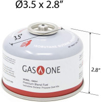 Gas One Camping Fuel Blend Isobutane Fuel Canister 100gram (6 Pack)