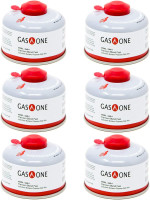 Gas One Camping Fuel Blend Isobutane Fuel Canister 100gram (6 Pack)