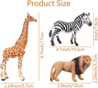 Toymany 12PCS Realistic Jungle Animals & Zoo Animals Figurines, 2-6