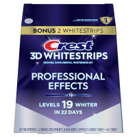 Crest 3D Whitestrips Professional Effects, Whitestrip 3D White, Teeth Whitening Strip Kit, 44 Strips (22 Count Pack), Crest Teeth Whitening Strips, Teeth Whitening Kit