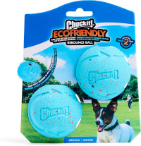 Chuckit! Rebounce Ball Dog Toy - Bouncy Fetch Balls for Dogs 20-60 lbs - Made from Durable Rubber - Outdoor Pet Toys - Size Medium - 2.5-inch Diameter - Pack of 2 - Blue