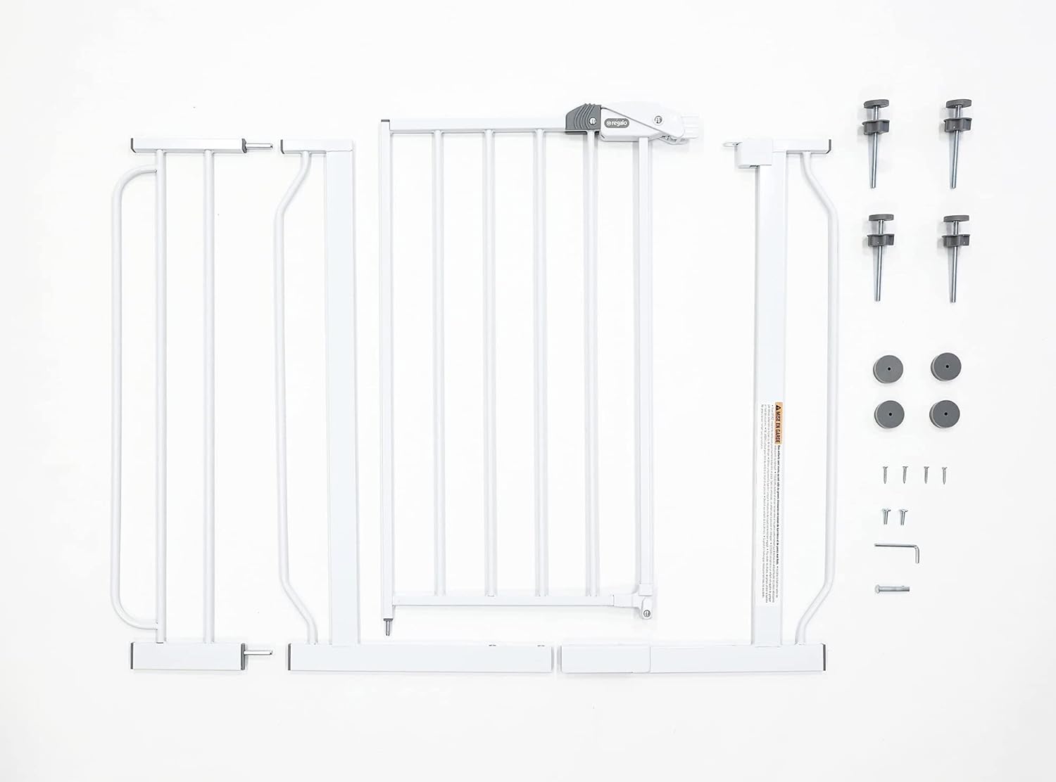 Regalo Easy Step 38.5-Inch Wide Walk Thru Baby Gate, Includes 6-Inch Extension Kit, Pressure Mount Kit, Wall Cups 38.5