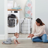 Regalo Easy Step 38.5-Inch Wide Walk Thru Baby Gate, Includes 6-Inch Extension Kit, Pressure Mount Kit, Wall Cups 38.5