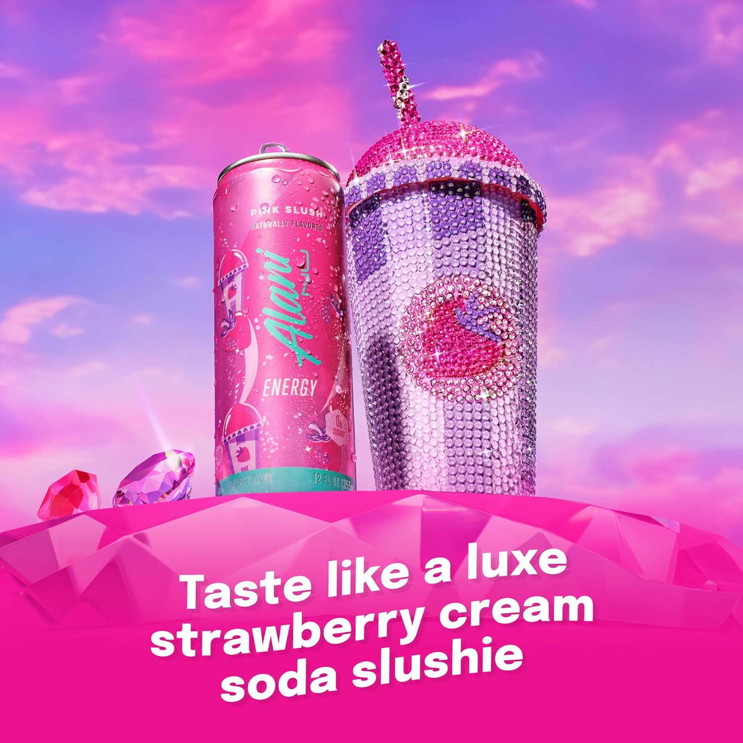 Alani Nu PINK SLUSH, Sugar Free, Low Calorie Energy Drinks, 200mg Caffeine, Biotin, B Vitamins, Zero Sugar, 10 Calories, 12 Fl Oz Cans, 12 Pack Pink Slush 12 Fl Oz (Pack of 12)