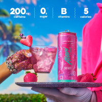 Alani Nu PINK SLUSH, Sugar Free, Low Calorie Energy Drinks, 200mg Caffeine, Biotin, B Vitamins, Zero Sugar, 10 Calories, 12 Fl Oz Cans, 12 Pack Pink Slush 12 Fl Oz (Pack of 12)
