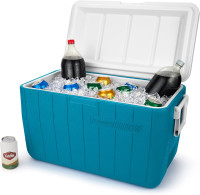 Coleman Chiller 48qt Insulated Portable Cooler with Ice Retention & Heavy-Duty Handles, Made in USA