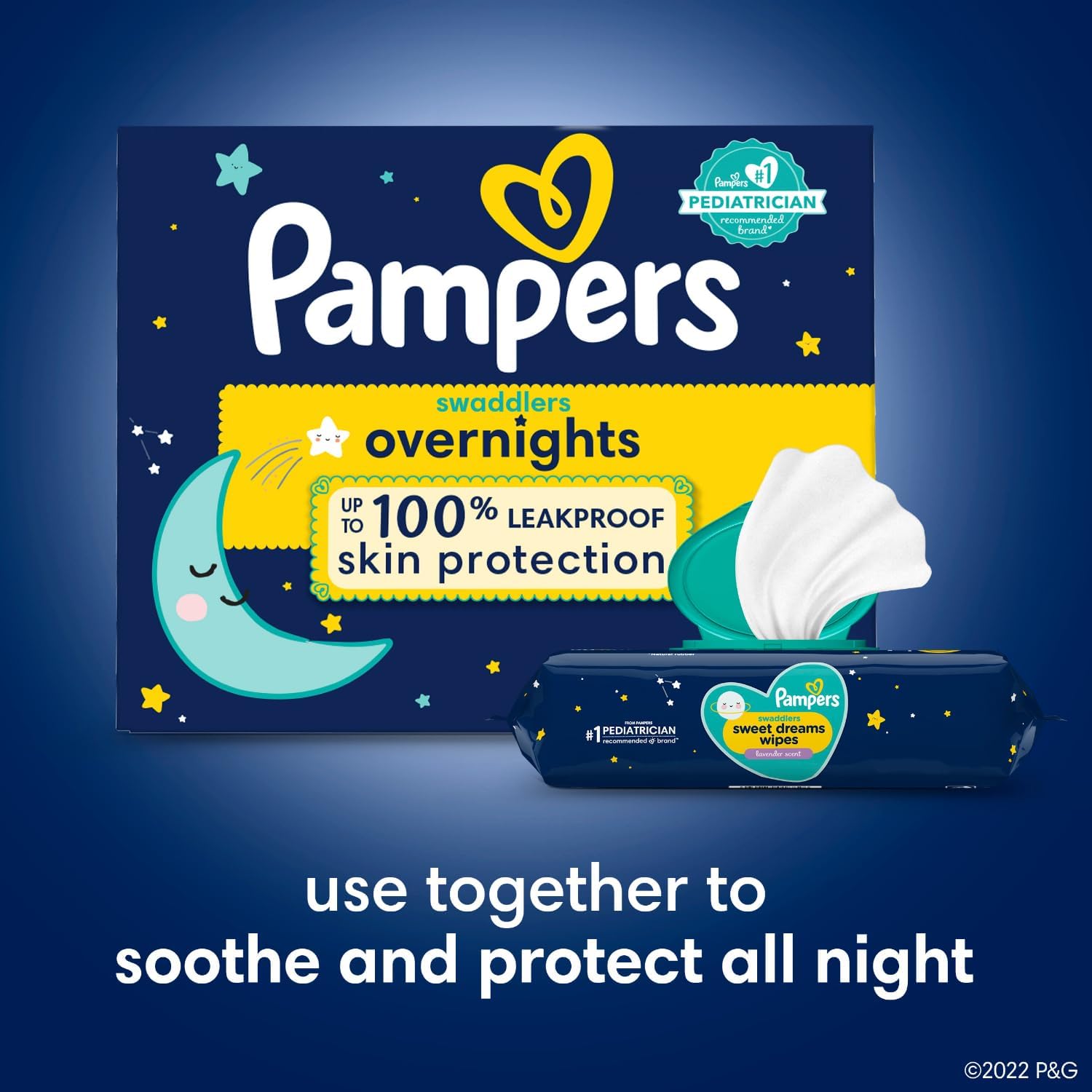 Pampers Overnight Diapers - Swaddlers Overnights - Size 6, 42 Count, Disposable Baby Diaper, Night Time Leak and Skin Protection Size 6 42