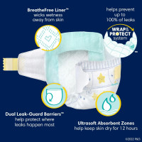 Pampers Overnight Diapers - Swaddlers Overnights - Size 6, 42 Count, Disposable Baby Diaper, Night Time Leak and Skin Protection Size 6 42