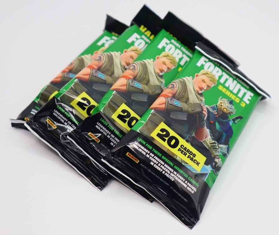 (4 Pack) Panini Fortnite Series 3 Fat Packs - 20 Cards Per Pack