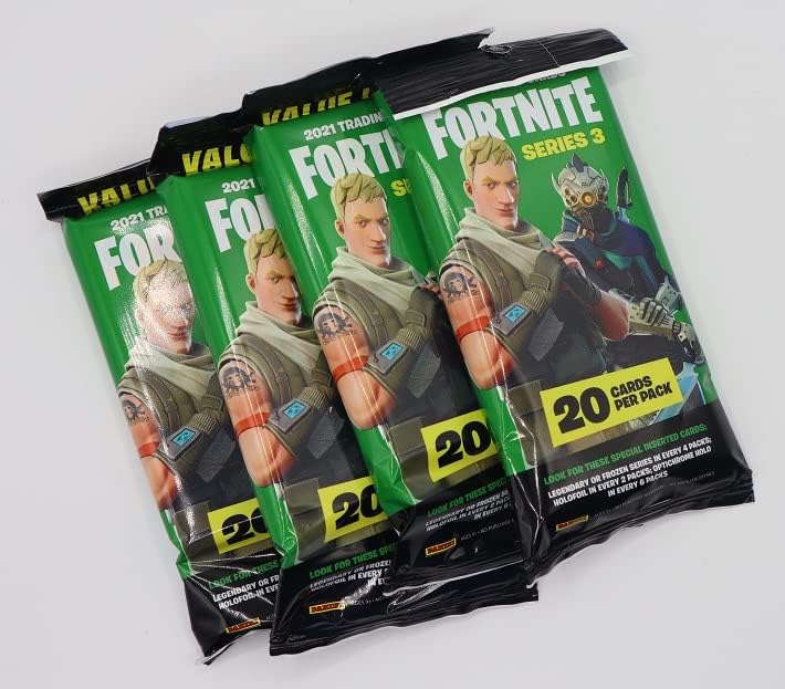 (4 Pack) Panini Fortnite Series 3 Fat Packs - 20 Cards Per Pack