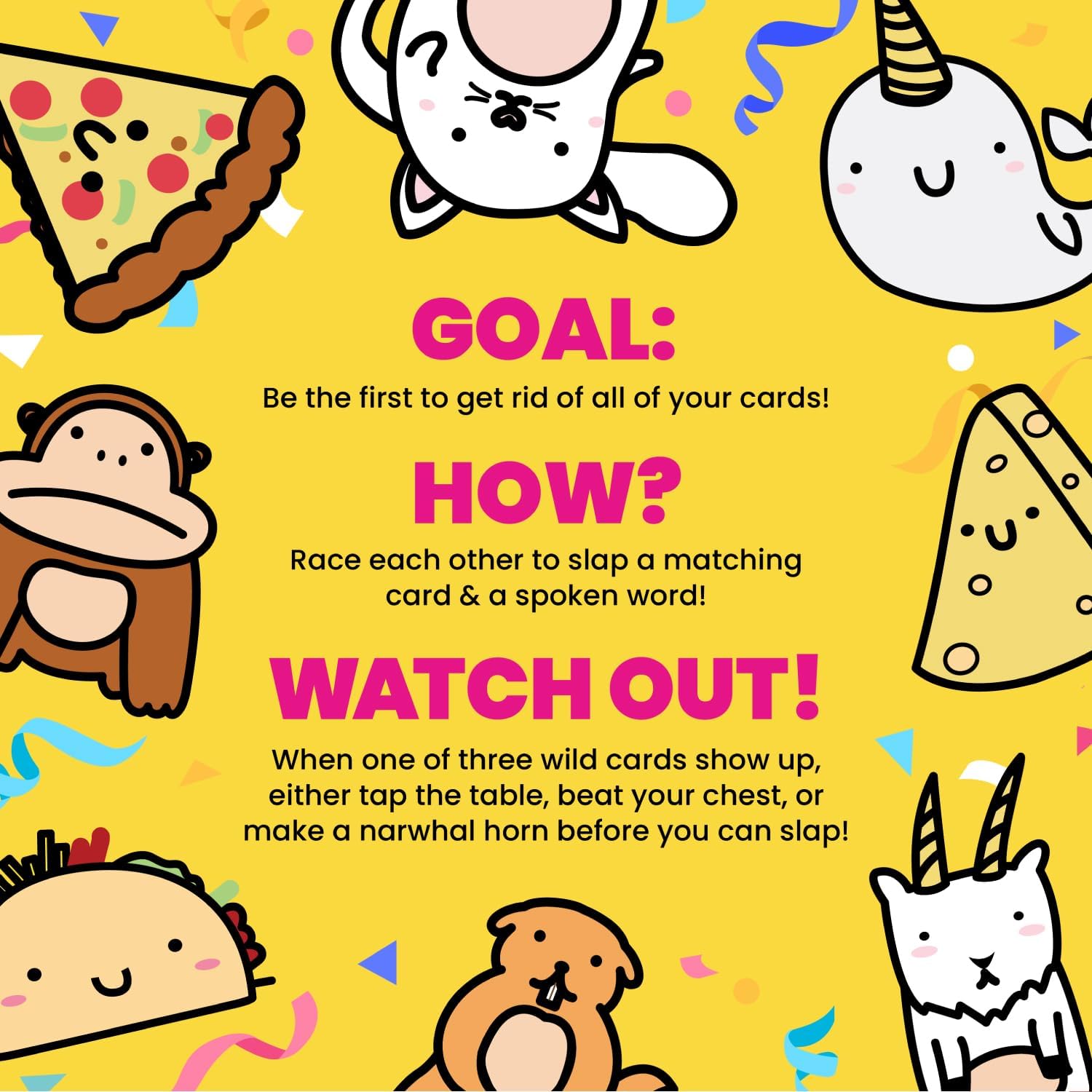 Taco Cat Goat Cheese Pizza Card Game – Wildly Entertaining & Easy To Learn - Great for Adults, Teens, Kids and Families - Card Games and Board Games for Family Game Night - 10 Min, Age 7+, 2-8 Players Original