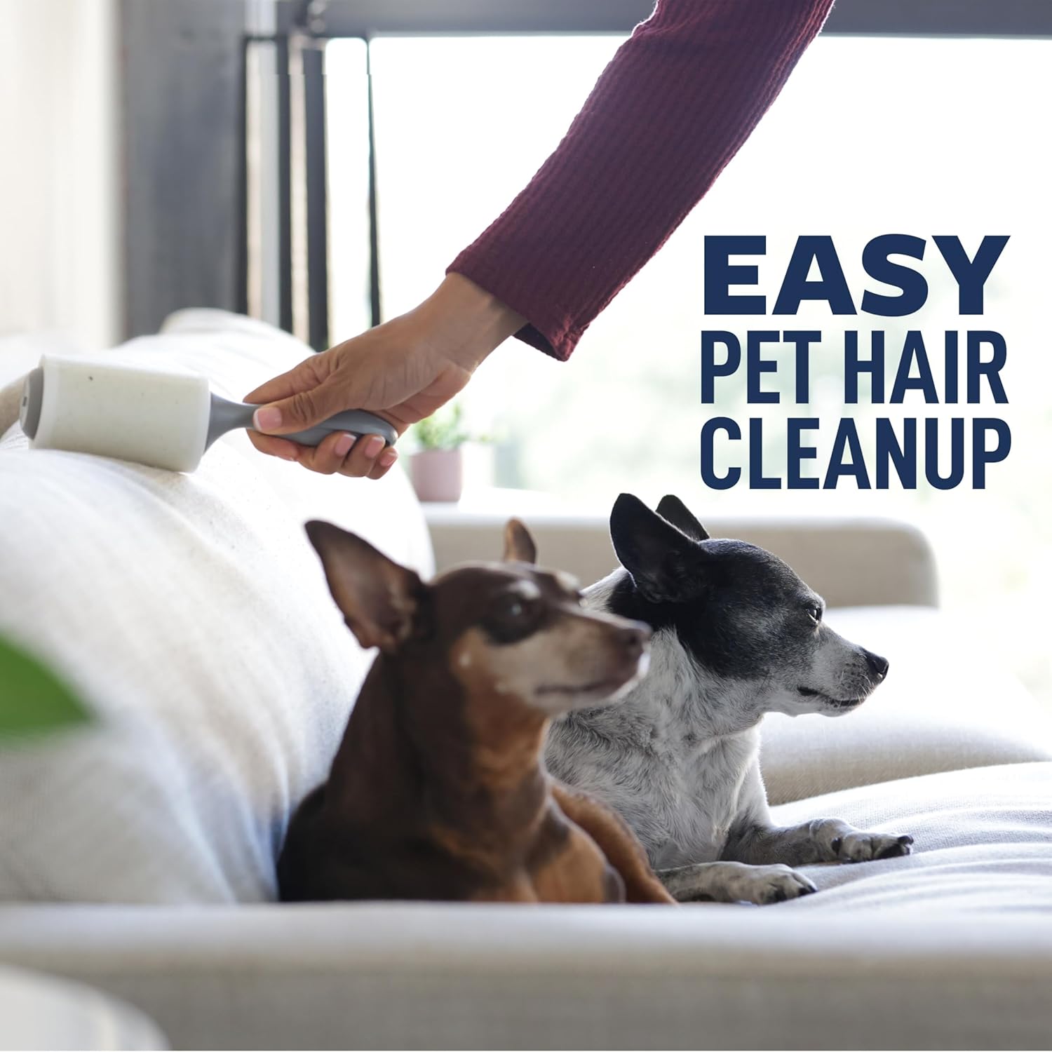 Scotch-Brite Everyday Clean Lint Roller, Lint Remover for Pet Hair, Dark Clothes, Furniture, and Dusty Surfaces, Picks Up Fur & Fluff in Your Home, Car, & Office, 5 Pack, 475 Adhesive Sheets Total