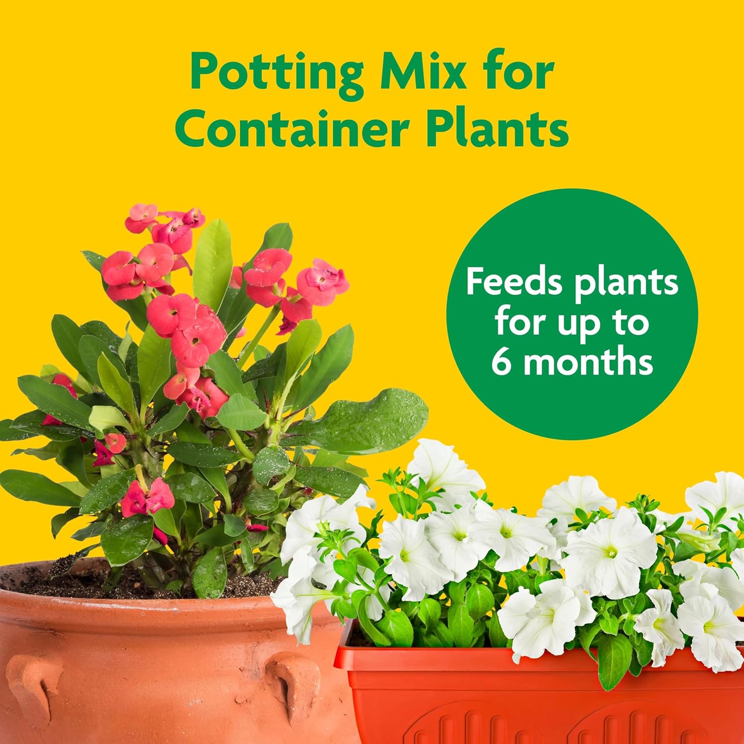 Miracle-Gro Potting Mix, For Container Plants, Flowers, Vegetables, Annuals, Perennials, Shrubs, Feeds for up to 6 Months, 16. qt., 2-Pack 0.53 cu. ft. 16 QT