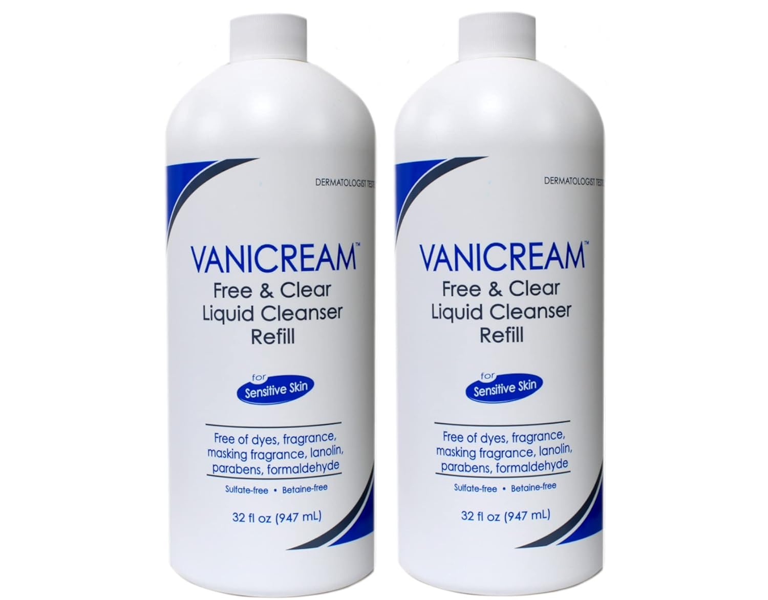 Vanicream Free & Clear Liquid Cleanser Refill 32 oz (Pack of 2)