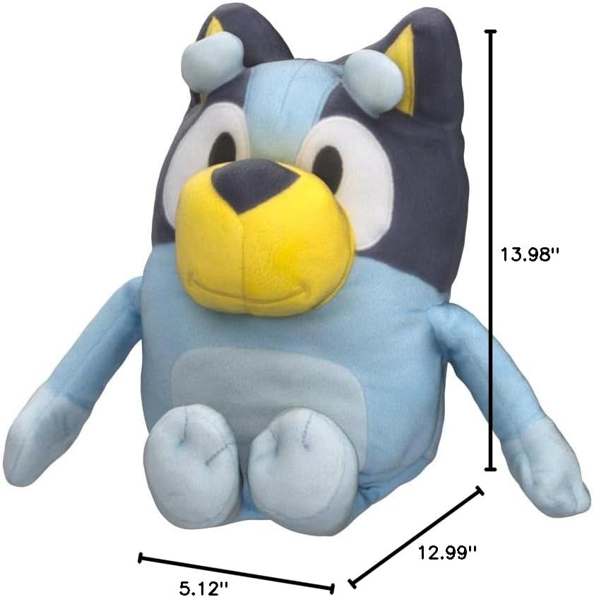 Bluey Talking Plush Toy, 13” Bluey Toys Plush Stuffed Animal, Singing Dog Toys for Kids with 9 Different Phrases, Musical Talk Back Toy Gift for Kids
