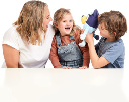 Bluey Talking Plush Toy, 13” Bluey Toys Plush Stuffed Animal, Singing Dog Toys for Kids with 9 Different Phrases, Musical Talk Back Toy Gift for Kids