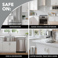 Weiman Stainless Steel Cleaner and Polish Wipes Bundle with Microfiber Cloth-Removes Fingerprints, Water Marks and Grease from Appliances - Works Great on Refrigerators, Ovens, and Grills 30 Count (Pack of 2)