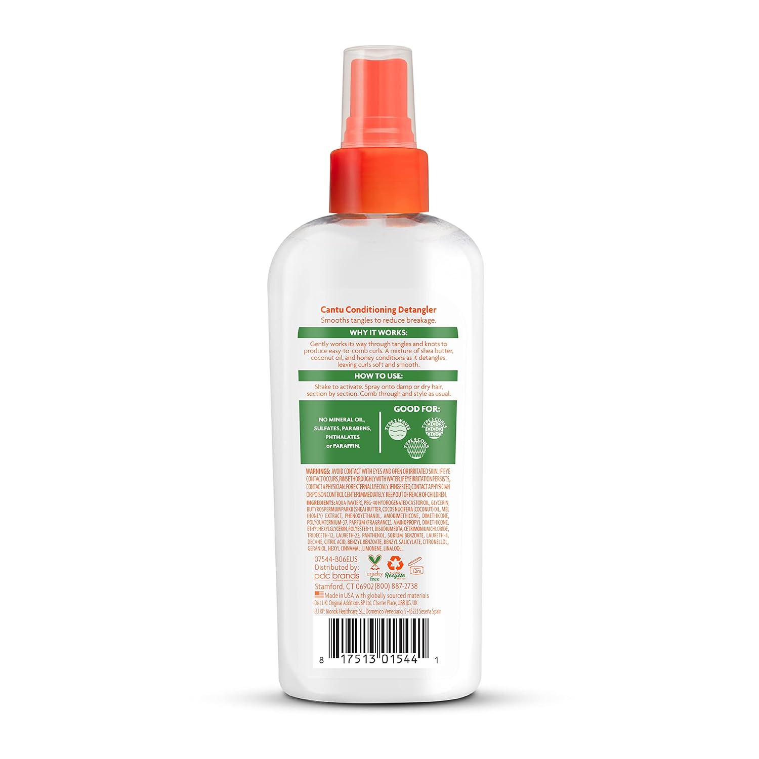 Cantu Care for Kids Paraben & Sulfate-free Conditioning Detangler with Shea Butter, 6 fl oz (Pack of 3) Kids Conditioning Detangler 6 Fl Oz (Pack of 3)