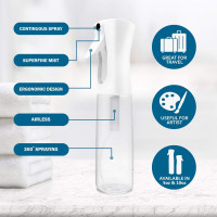 BeautifyBeauties Hair Spray Bottle – Ultra Fine Continuous Water Mister for Hairstyling, Cleaning, Plants, Misting & Skin Care (Orange)