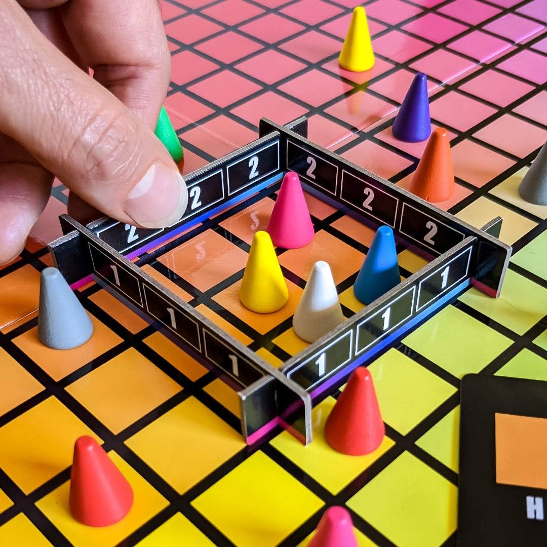 HUES and CUES - Vibrant Color Guessing Board Game for 3-10 Players Ages 8+, Connect Clues and Guess from 480 Color Squares Board Games