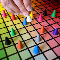 HUES and CUES - Vibrant Color Guessing Board Game for 3-10 Players Ages 8+, Connect Clues and Guess from 480 Color Squares Board Games
