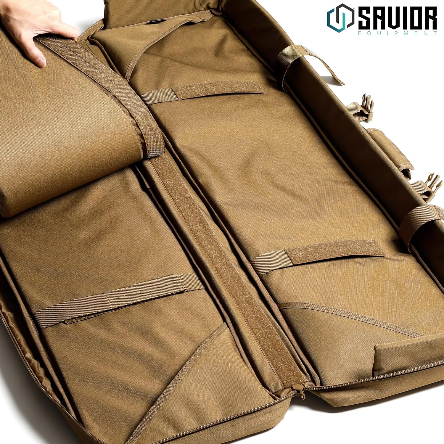 Savior Equipment American Classic Tactical Double Long Gun Bag Pistol Transportation Case w/Backpack Strap, Lockable Compartment, Available Length in 36