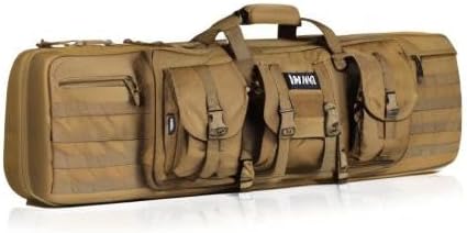 Savior Equipment American Classic Tactical Double Long Gun Bag Pistol Transportation Case w/Backpack Strap, Lockable Compartment, Available Length in 36