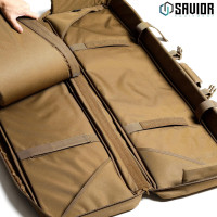Savior Equipment American Classic Tactical Double Long Gun Bag Pistol Transportation Case w/Backpack Strap, Lockable Compartment, Available Length in 32