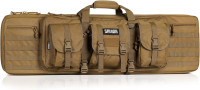 Savior Equipment American Classic Tactical Double Long Gun Bag Pistol Transportation Case w/Backpack Strap, Lockable Compartment, Available Length in 36
