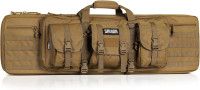 Savior Equipment American Classic Tactical Double Long Gun Bag Pistol Transportation Case w/Backpack Strap, Lockable Compartment, Available Length in 32