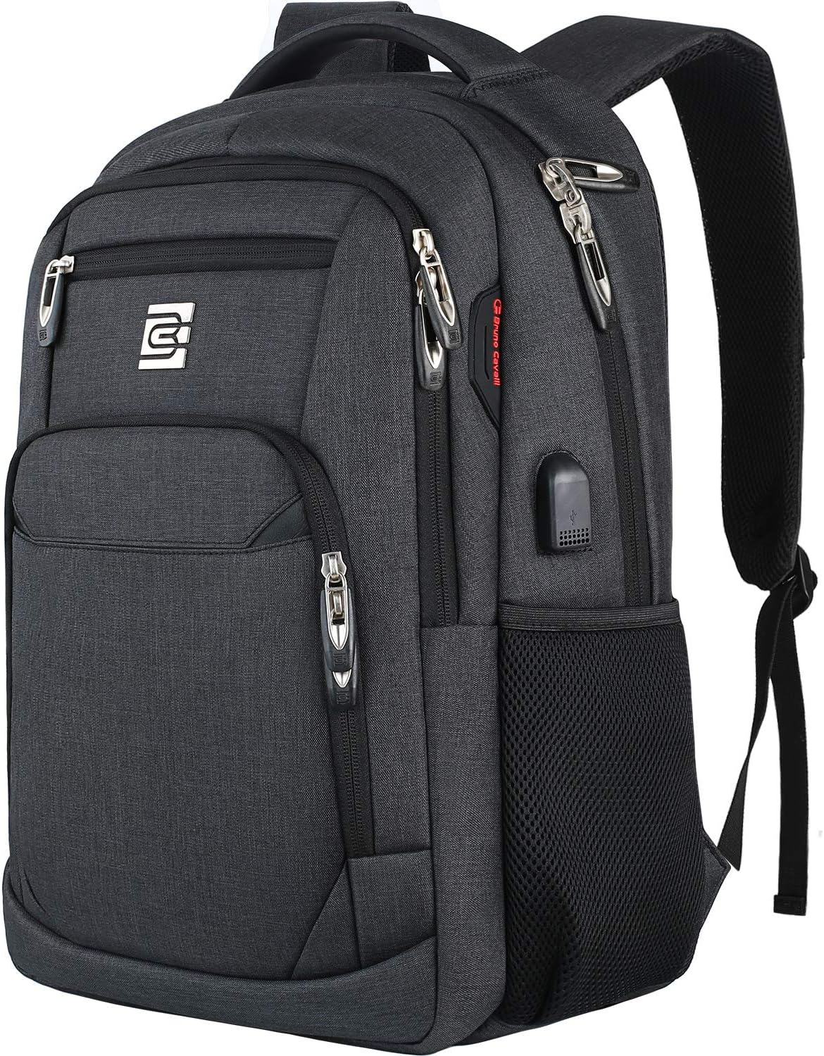 Laptop Backpack,Business Travel Anti Theft Slim Durable Laptops Backpack with USB Charging Port,Water Resistant College Computer Bag for Women & Men Fits 15.6 Inch Laptop and Notebook - Black Laptop 15.6 Inch Black