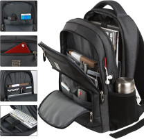 Laptop Backpack,Business Travel Anti Theft Slim Durable Laptops Backpack with USB Charging Port,Water Resistant College Computer Bag for Women & Men Fits 15.6 Inch Laptop and Notebook - Black Laptop 15.6 Inch Black