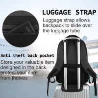 Laptop Backpack,Business Travel Anti Theft Slim Durable Laptops Backpack with USB Charging Port,Water Resistant College Computer Bag for Women & Men Fits 15.6 Inch Laptop and Notebook - Black Laptop 15.6 Inch Black
