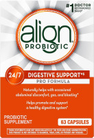 Align Probiotic, Pro Formula, Probiotics for Women and Men, Daily Probiotic Supplement, Helps Soothe Occasional Abdominal Discomfort & Bloating*, #1 Doctor Recommended Brand‡, 63 Capsules