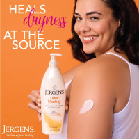 Jergens Ultra Healing Dry Skin Lotion, Hand and Body Moisturizer for Quick Absorption into Extra Dry Skin with Hydralucence Blend, Vitamins C, E and B5, 32oz 32 Fl Oz (Pack of 1) Regular Size