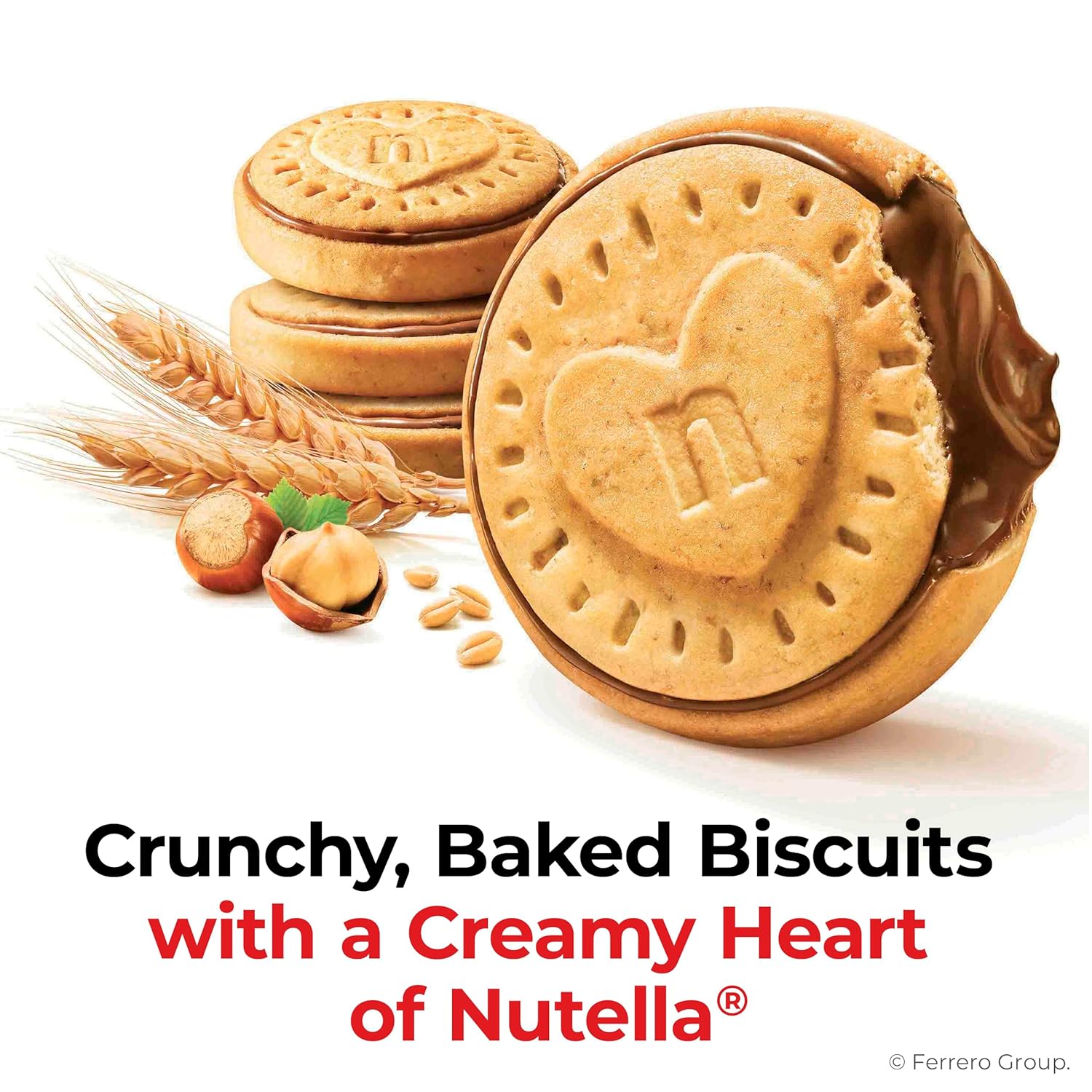 Nutella Biscuits, 20 Count Cookies, Hazelnut Spread with Cocoa, Kids Snacks, 9.7 oz 9.7 Ounce (Pack of 1)