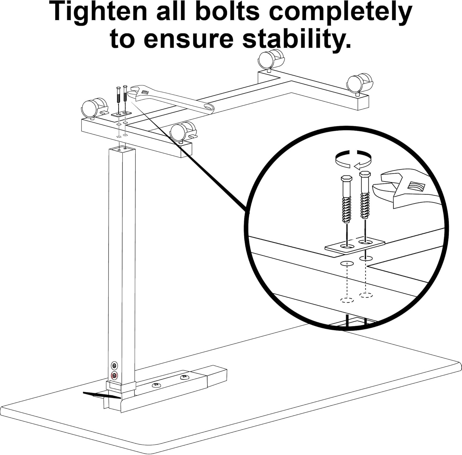 Vaunn Medical Adjustable Overbed Bedside Table With Wheels (Hospital and Home Use) Walnut Brown