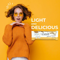 Power Crunch Protein Wafer Bars, High Protein Snacks with Delicious Taste, Peanut Butter Crème, 1.4 Ounce (12 Count) Peanut Butter Creme 12 Count (Pack of 1)