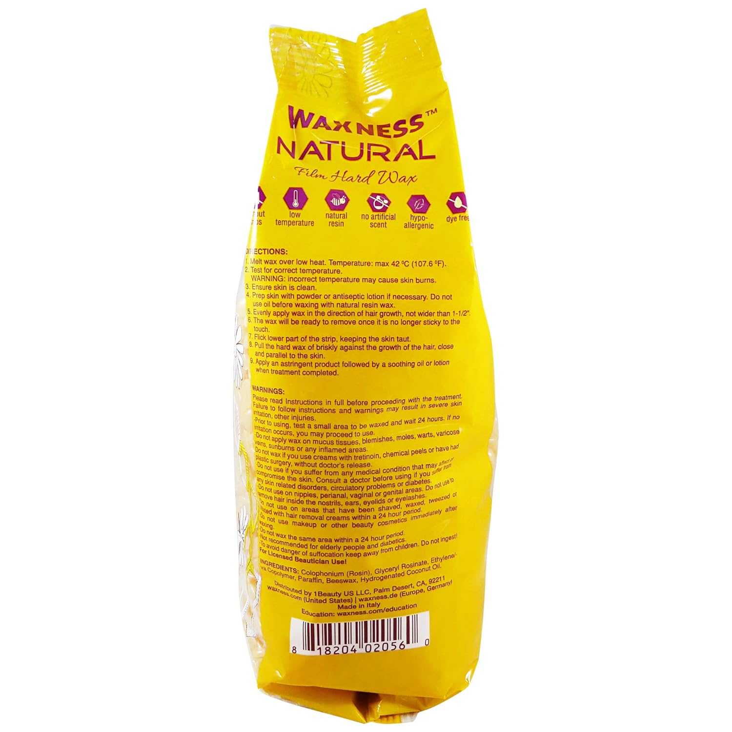 Wax Necessities Hard Wax Beads Natural 2.2 Pound