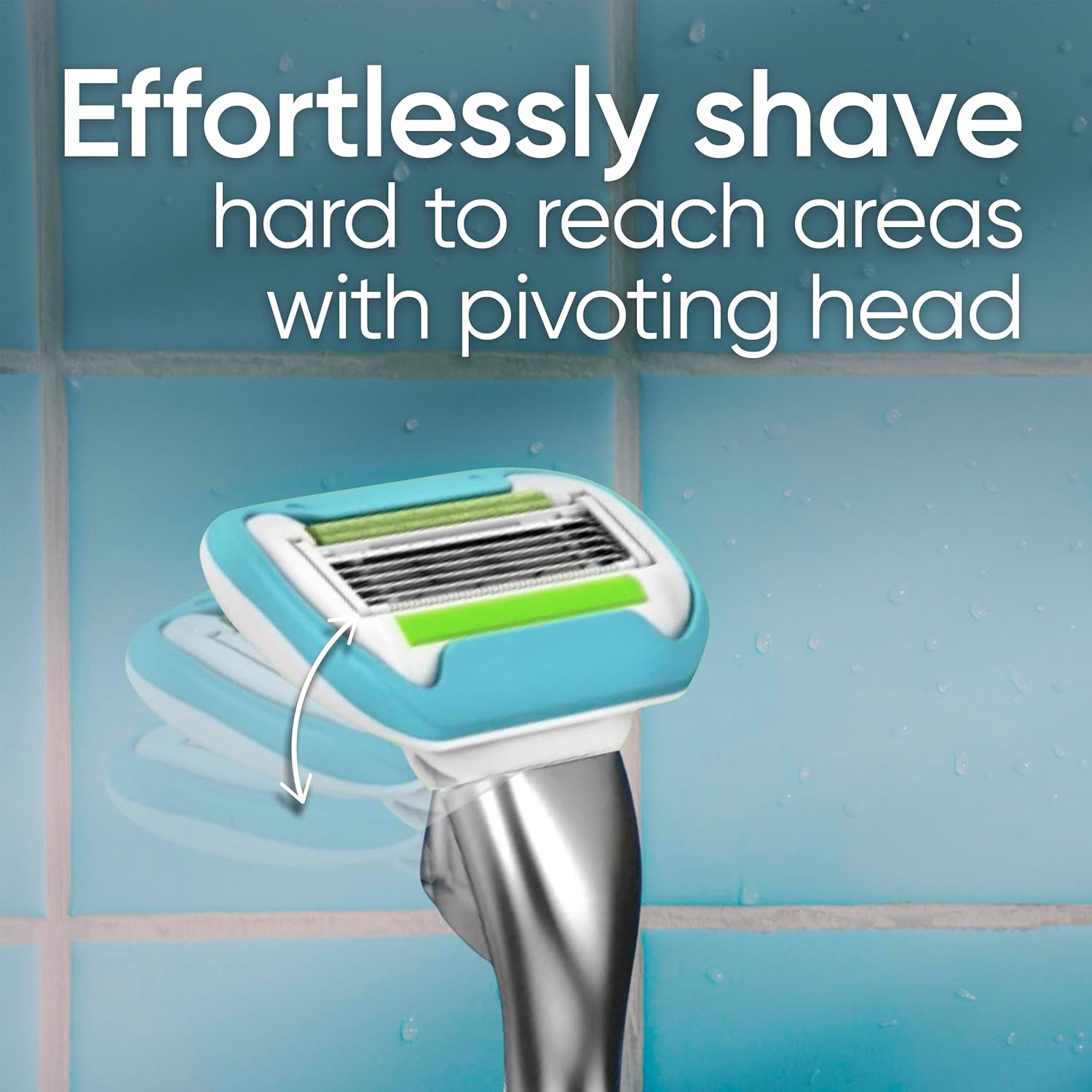 Gillette Venus Platinum Extra Smooth Metal Handle Women's Razor Handle + 4 Blade Refills, Pivoting Head and Ribbon of Moisture Platinum Handle + 4 Refills